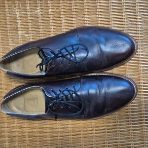 J Shoes Handcrafted Mens William Brown Leather Oxfords Dress Shoes Sz 11.5